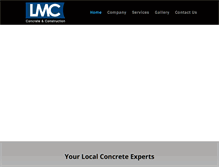 Tablet Screenshot of lmcconcrete.com